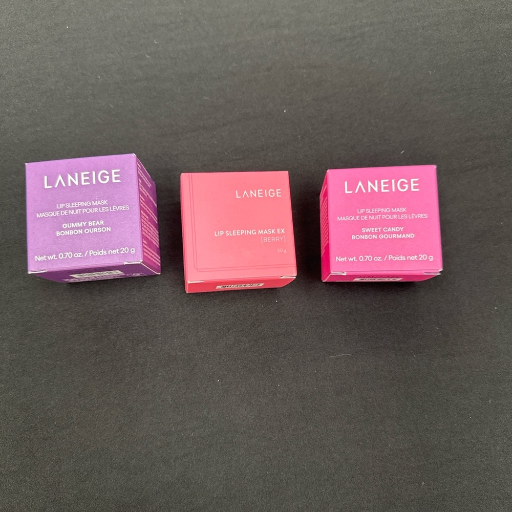 LANEIGE Lip Sleeping Mask Trio - Purple, Pink, Red